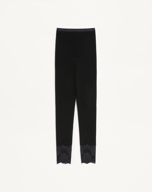 Valentino - Cashmere Leggings - Black - Woman - Trousers And Shorts